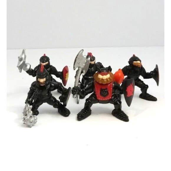 Fisher Price Great Adventures Black Knights Lot Figures - Picture 1 of 11
